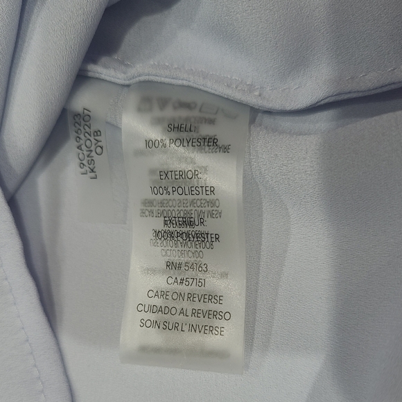 Karl Lagerfeld Paris Faux Pearl Smocked Mock Neck Top Sz M - Picture 5 of 10